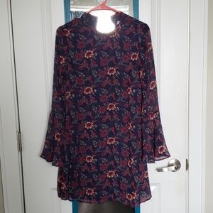 Long sleeve high neck dress